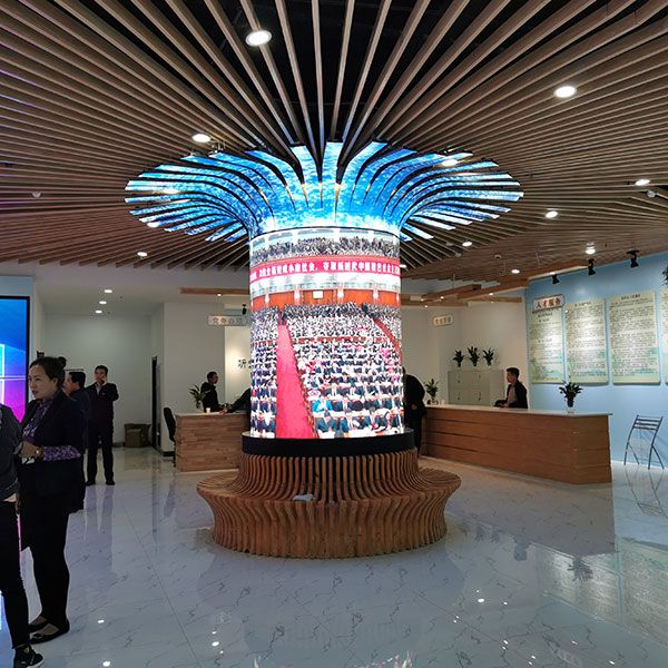 P2.0 high-definition tree shaped LED cylindrical screen